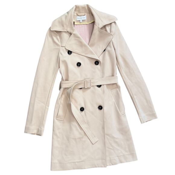Patrizia Pepe Firenze Beige Double Breasted Trench Coat - Picture 4 of 8